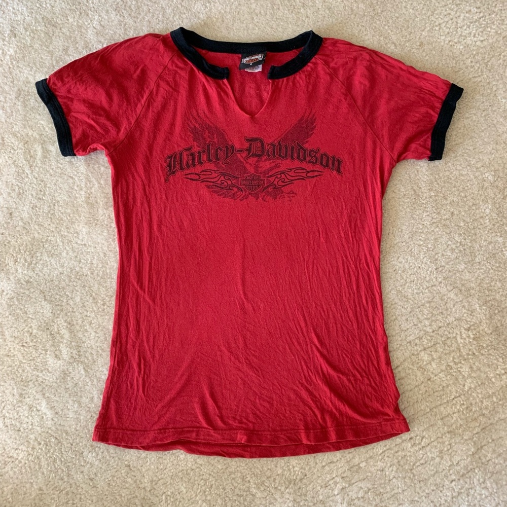 Harley Davidson red t shirt size medium